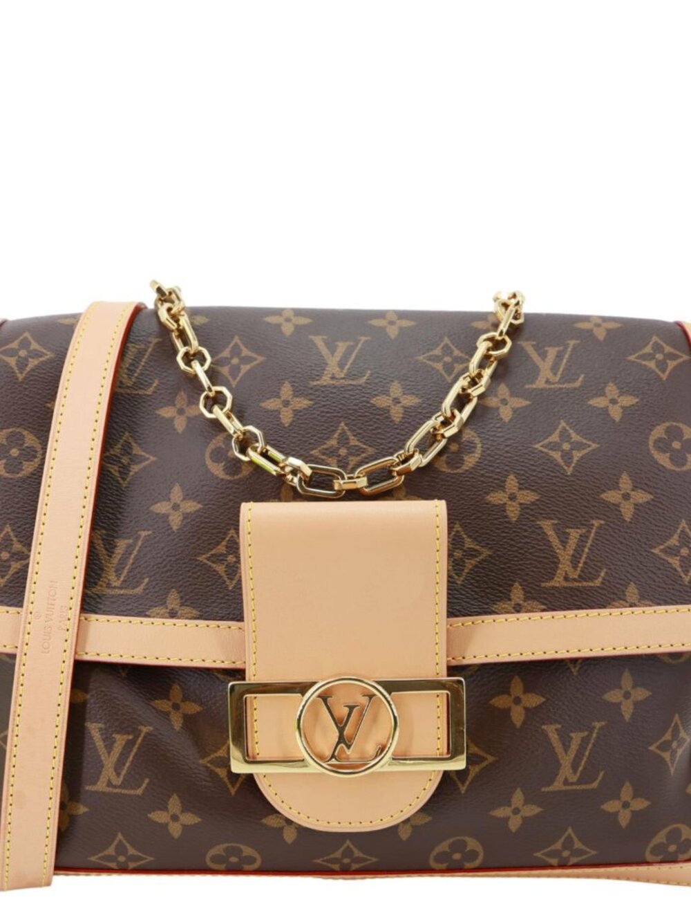 Louis Vuitton Dauphine Soft GM Monogram Canvas Shoulder Bag Brown